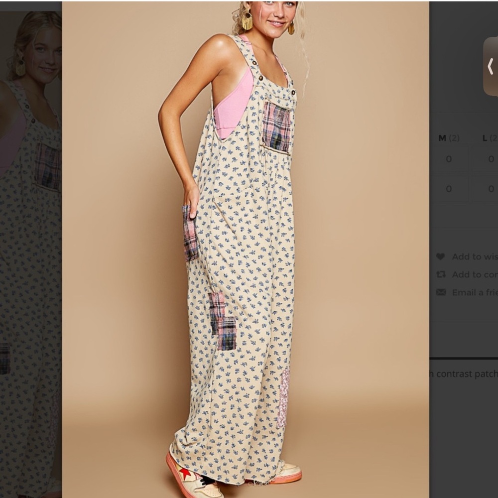 POL Cream, Blue, Pink Jumpsuit
Gr8 condition
height-adjustable 
nonsmoking home - Picture 2 of 7